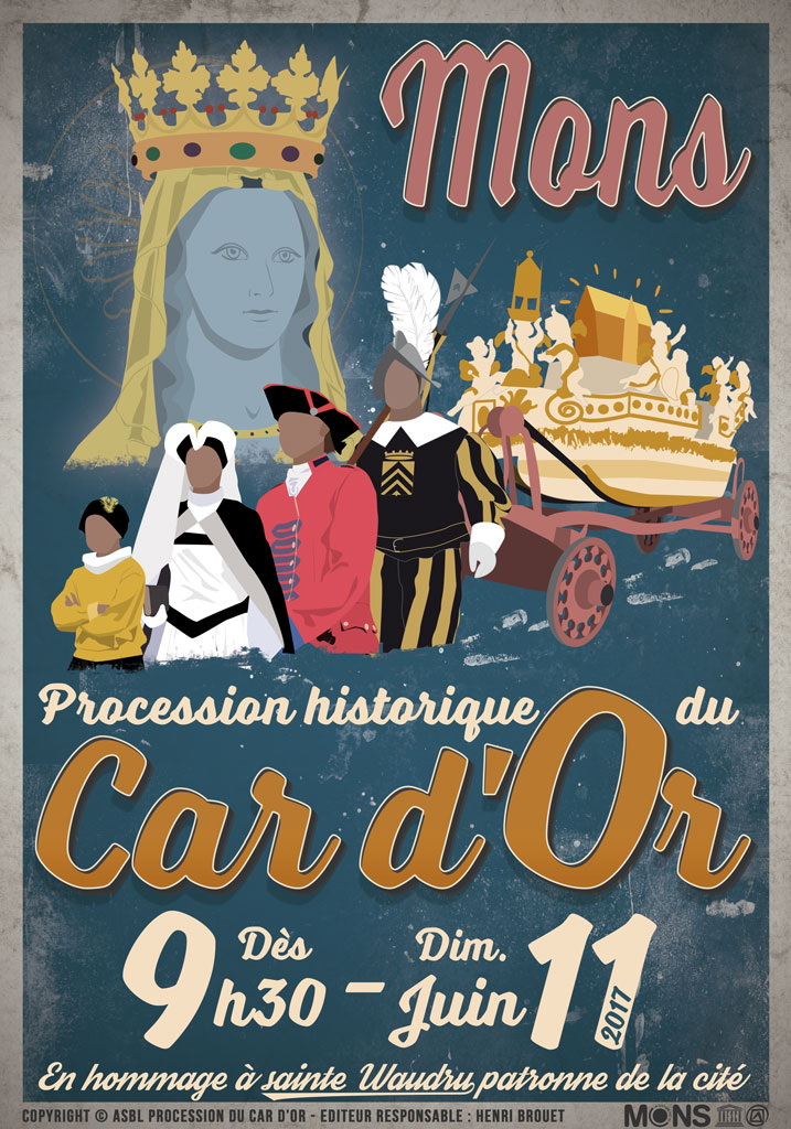 Affiche de la Procession du Car d’Or 2017