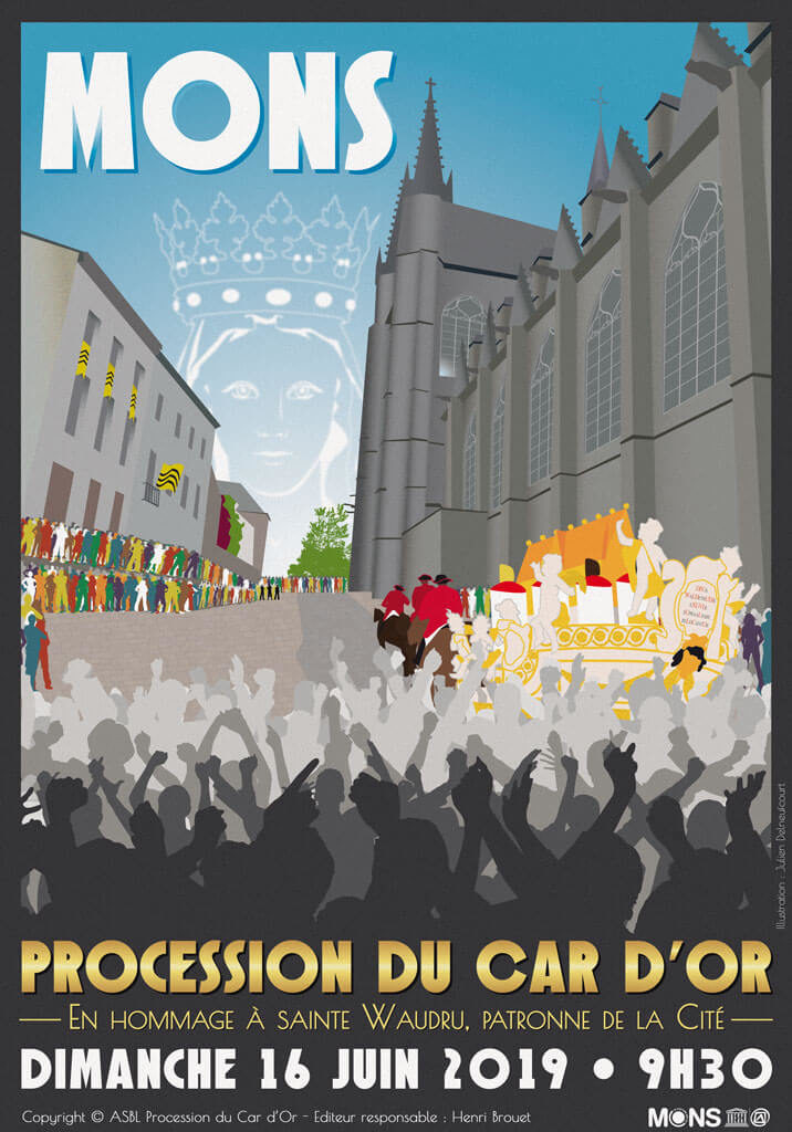 Affiche de la Procession du Car d’Or 2019